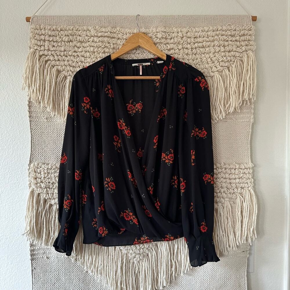 Scotch & Soda Floral Surplice Blouse